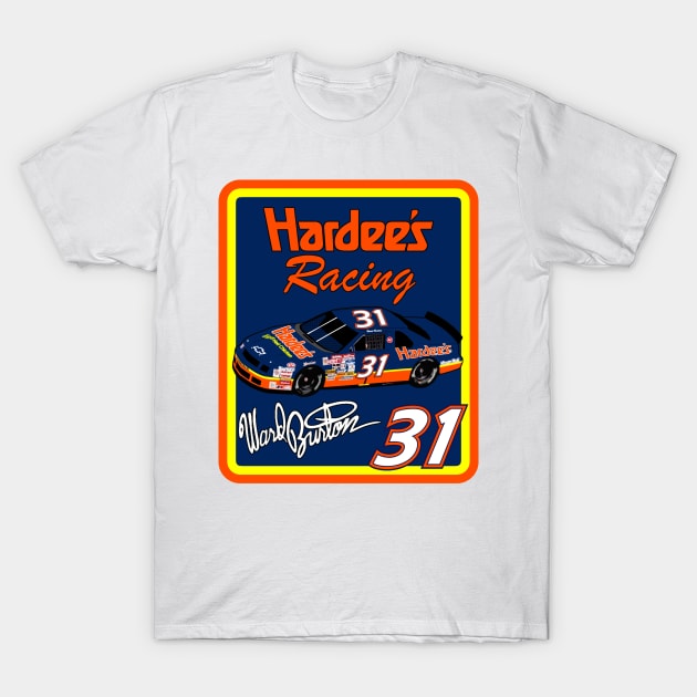 Ward Burton Hardee's Vintage Nascar Design T-Shirt by Reno27Racing